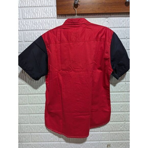 Fredd Marshall Mens Multicolor Cotton Colorblock Short Sleeve Button Up Shirt XL - Picture 3 of 6